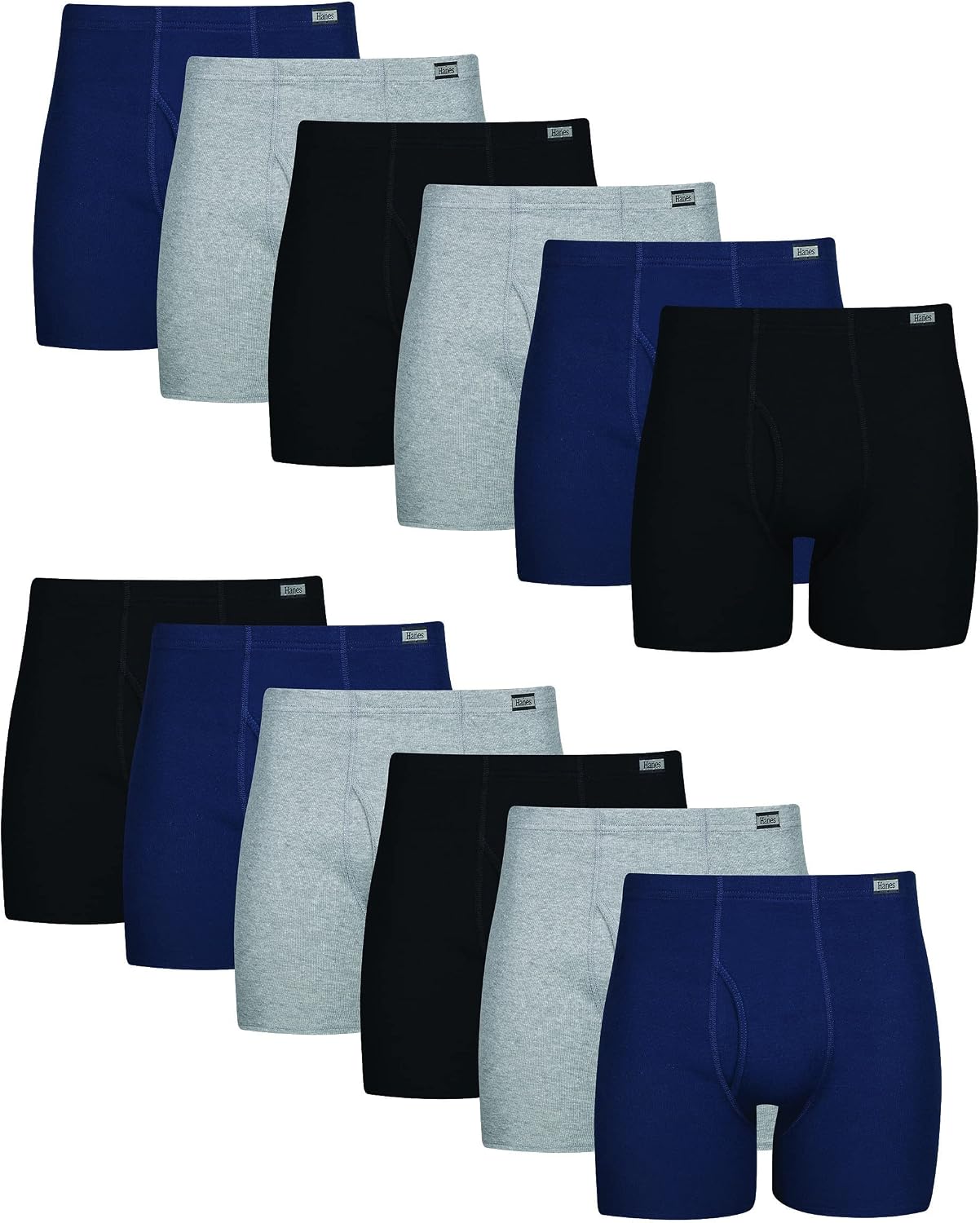 Hanes Men's Underwear Boxer Briefs Pack, Moisture-wicking Underwear for Men, Breathable, Cool & Breathable Cotton