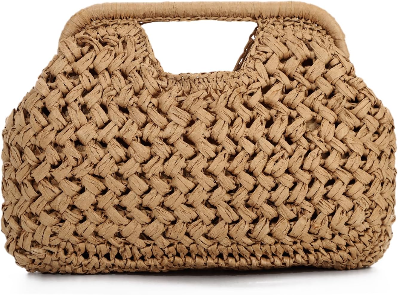 Emprier Straw Clutch Purses for Women Dumpling Bag Summer Beach Woven Handbag