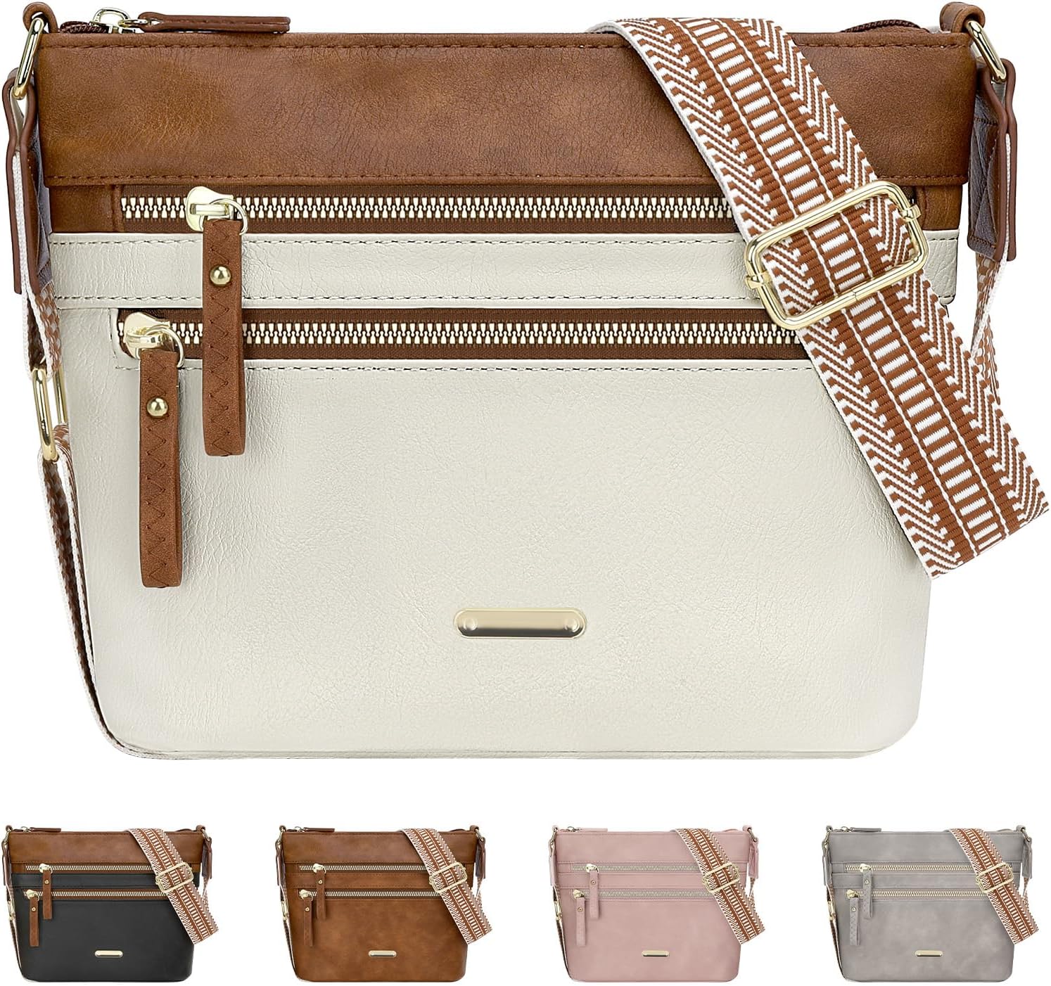 ELONGRIVER Trendy Crossbody Purses for Women, PU Leather Crossbody Bags Womens Cute Cross Body Purses Shoulder Handbags