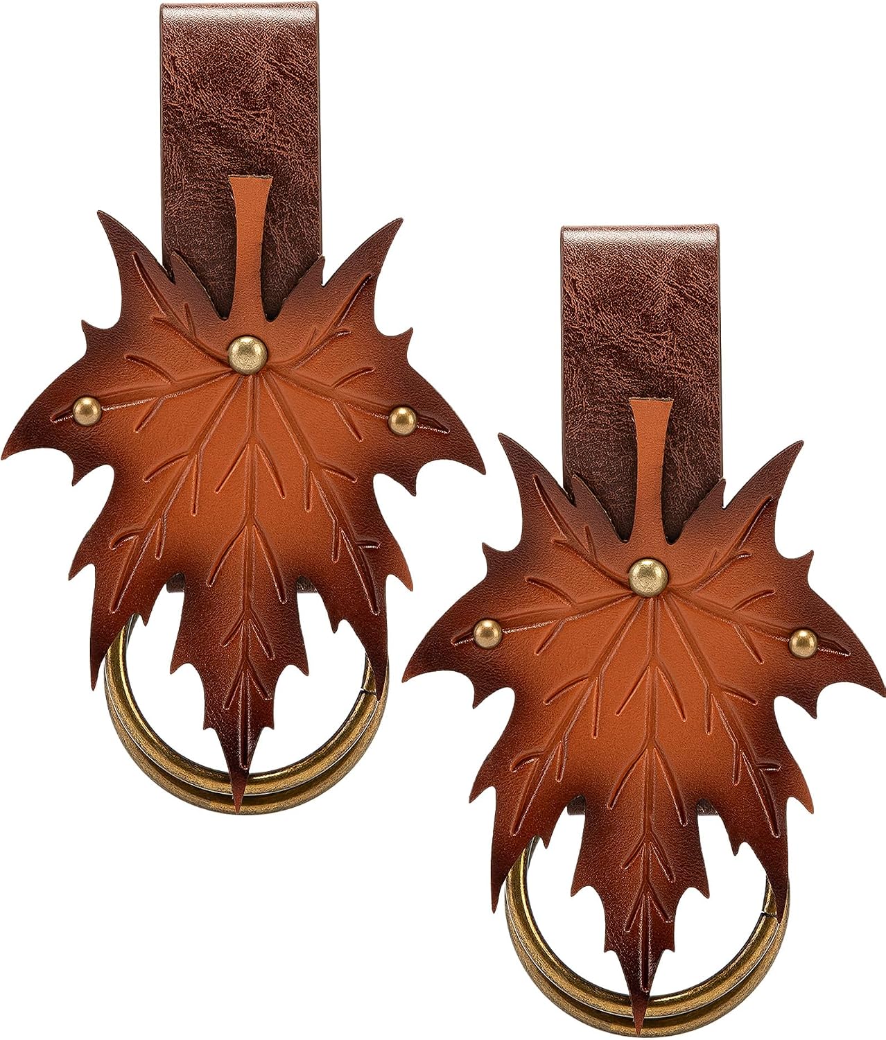 MOSTORY Medieval Skirt Hikes for Women Renaissance Viking Cosplay | 2 Pcs Leaf Skirt Hikes for Renfaire Accessories, PU Leather, Maple Leaf Shape