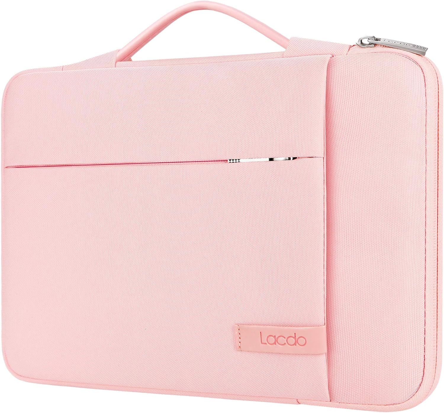 Lacdo 360° Protective Laptop Sleeve Case for 15 inch New MacBook Air M5/A3448 (2026), M4 A3241 2025, M3 A3114, M2 A2941 2024-2023, 15 inch MacBook Pro A1990 A1707, Computer Bag, Water-Resistant, Pink