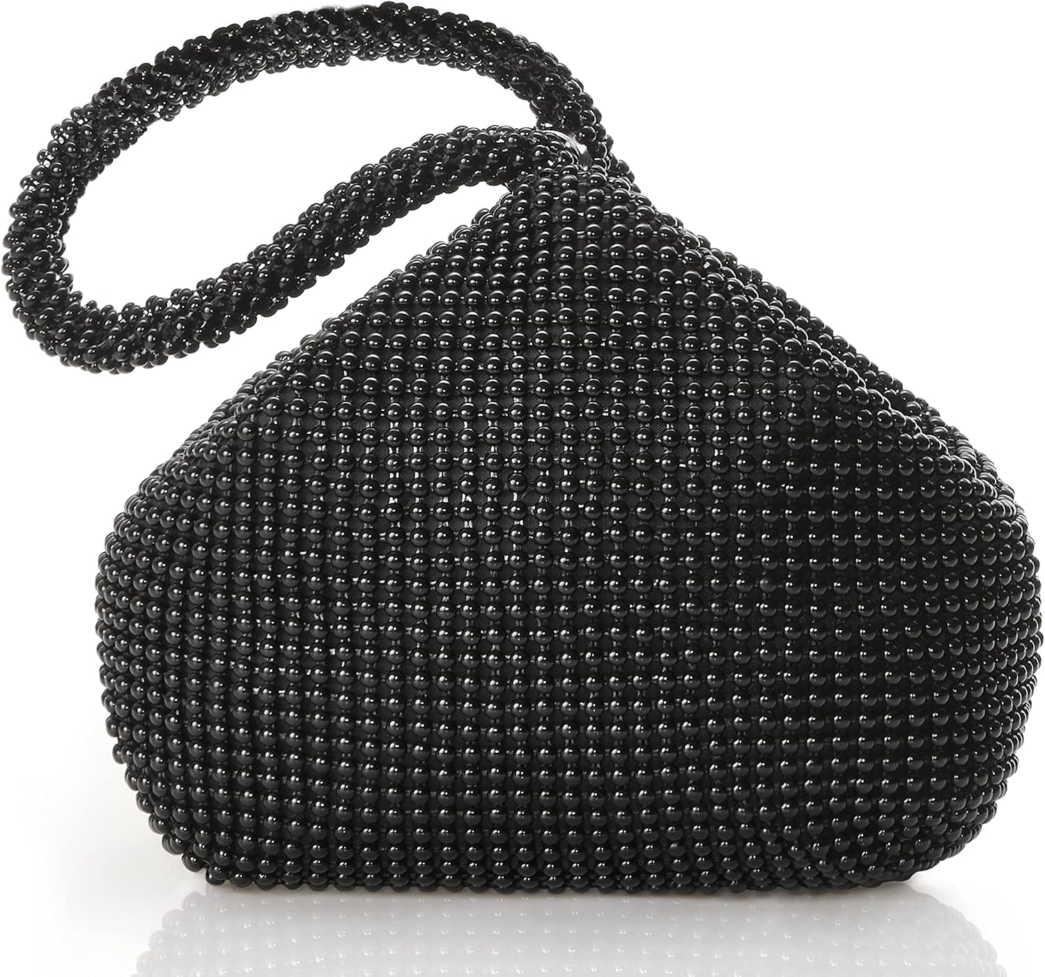 BABEYOND Women's Beaded Clutch Triangle Evening Bags Classy Wristlet Purse | Vintage Elegant Triangle Evening Handbag for 1920s Party Prom Wedding Cocktail Party Daily Banquet Formal Events