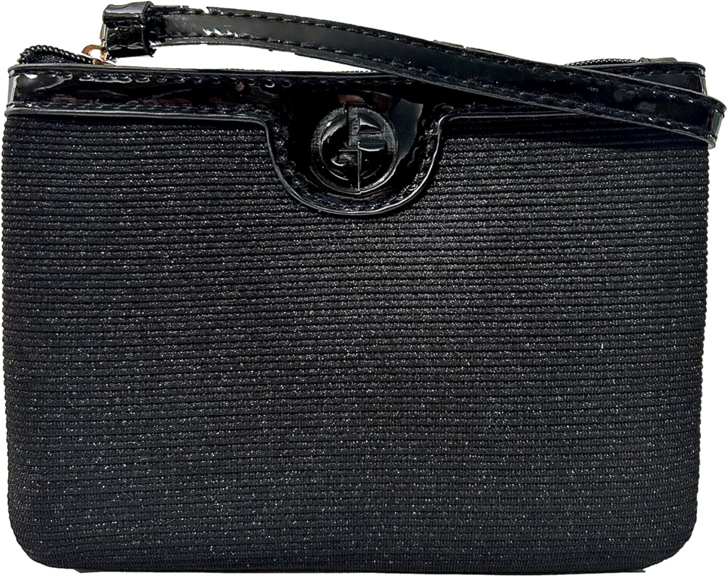 GIORGIO ARMANI BLACK Clutch Wristlet Pouch Makeup Cosmetic Zip Fragrance Bag (6L X 4.5H X 0.5W) - GIFT BAG 2673