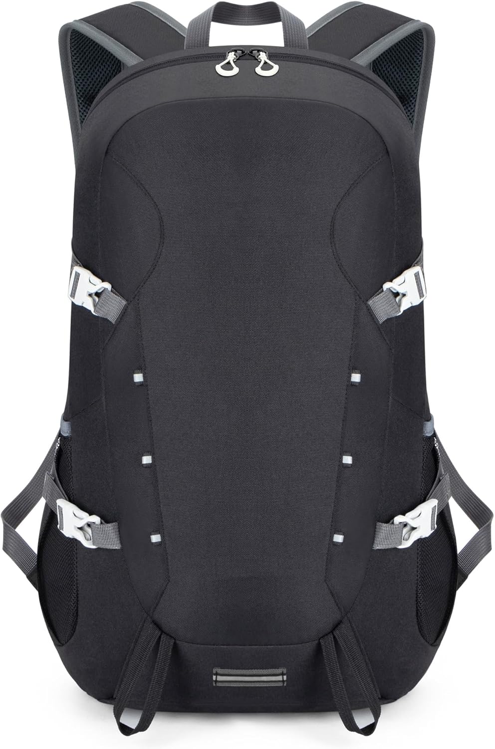 35L Foldable Bag for Climbing Rope- Lightweight Multiple Compartments and Reflective Strips for Travel, Camping, Hiking 20.1" L×11.8" W×7.9" H, Black