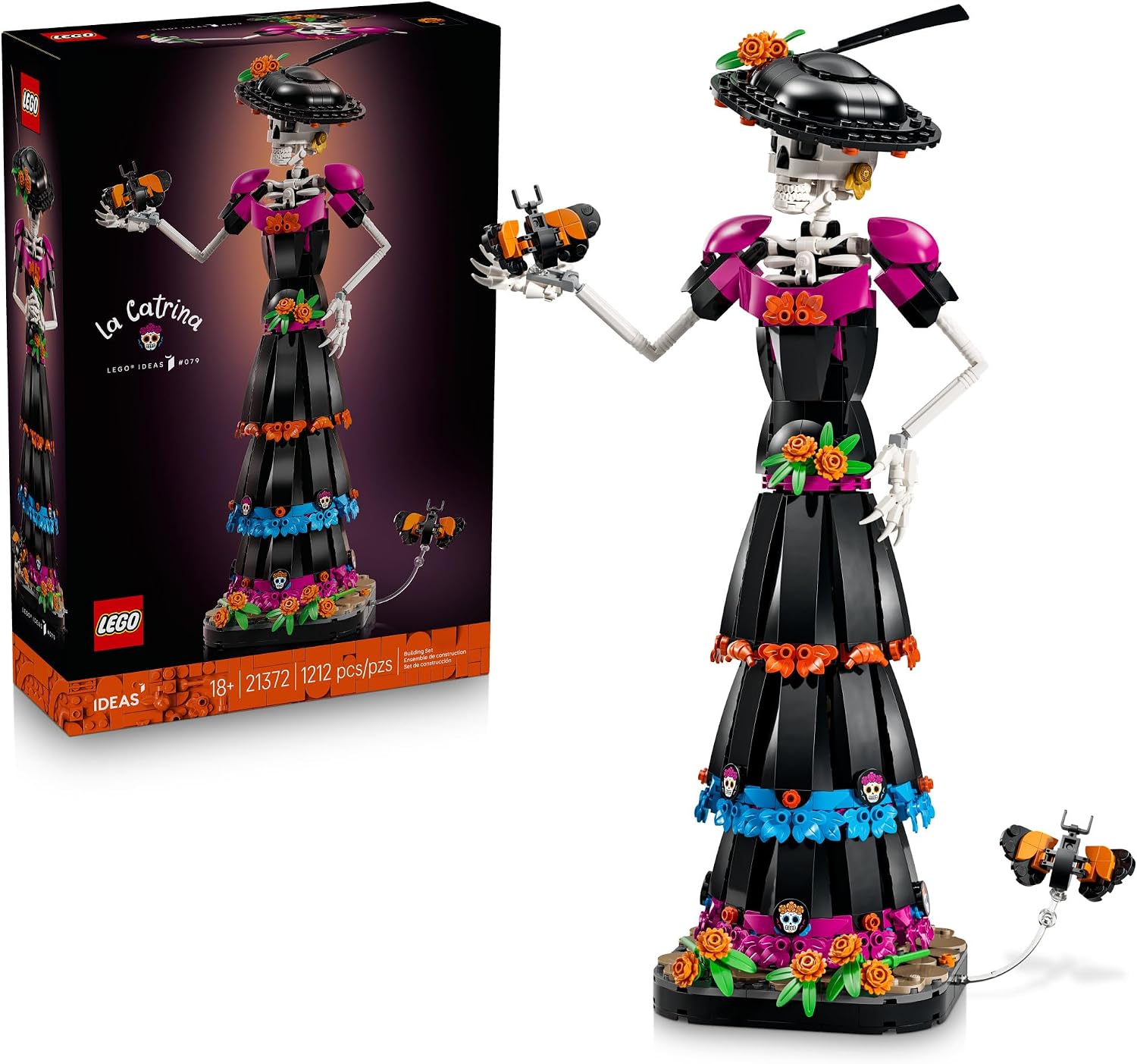 LEGO Ideas La Catrina 21372 | Building Set for Adults, Ages 18+, Day of the Dead Decor & Craft, 1212 pieces, Gift for Men & Women