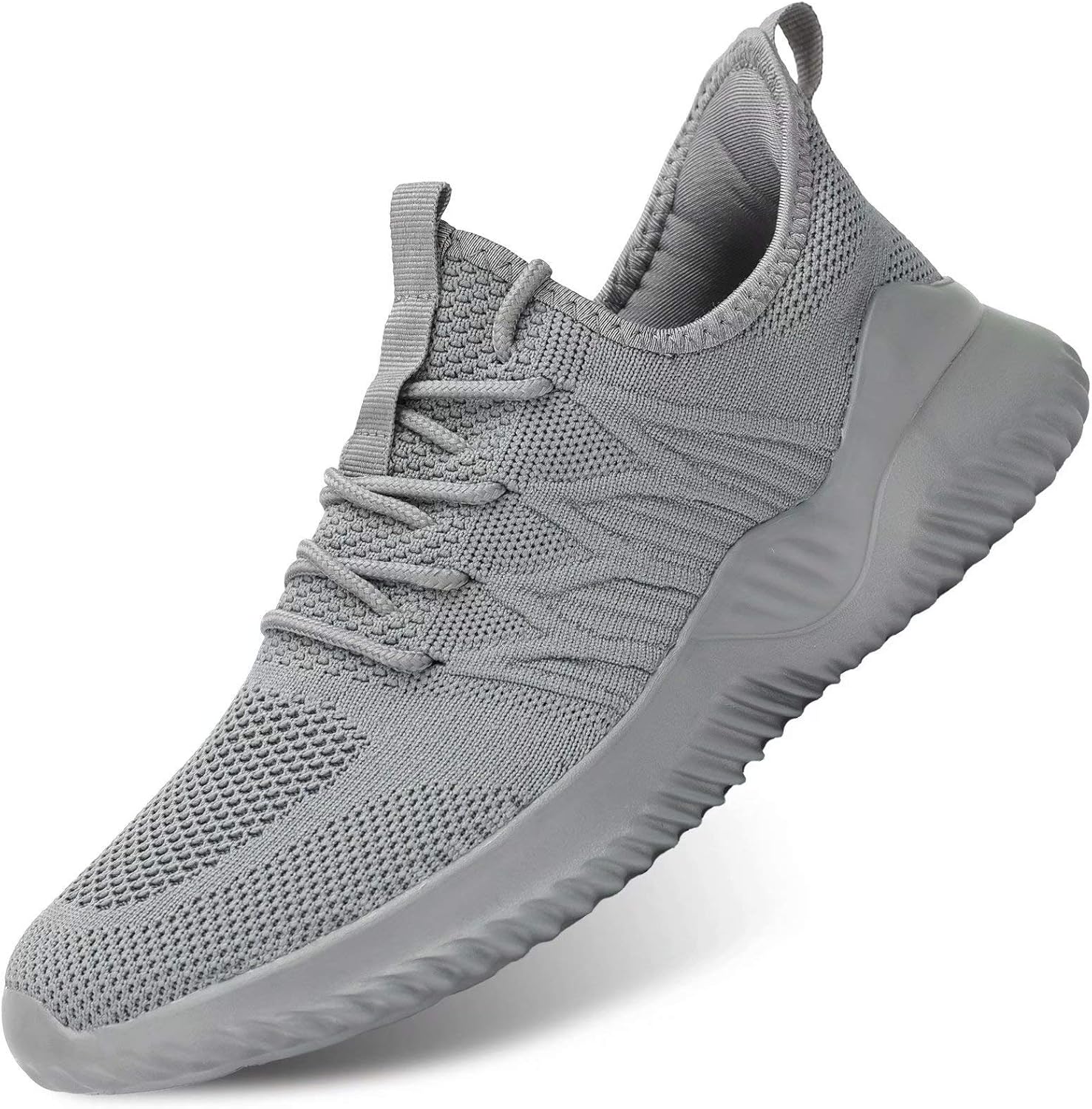 Mens Running Shoes Slip-on Walking Sneakers Lightweight Breathable Casual Soft Sole Trainers