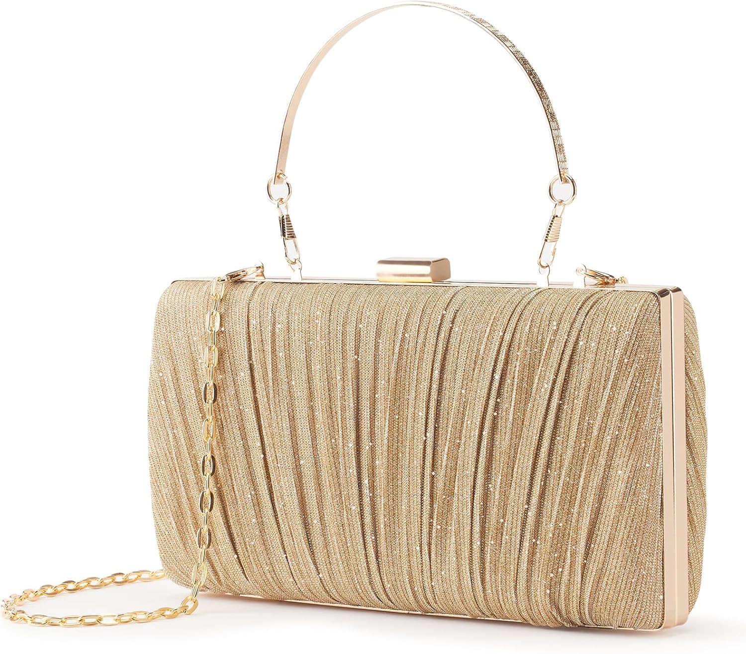 Clutch Purses for Women Evening Clutch Pleated Evening Handbag with Prom Party Wedding Engagement