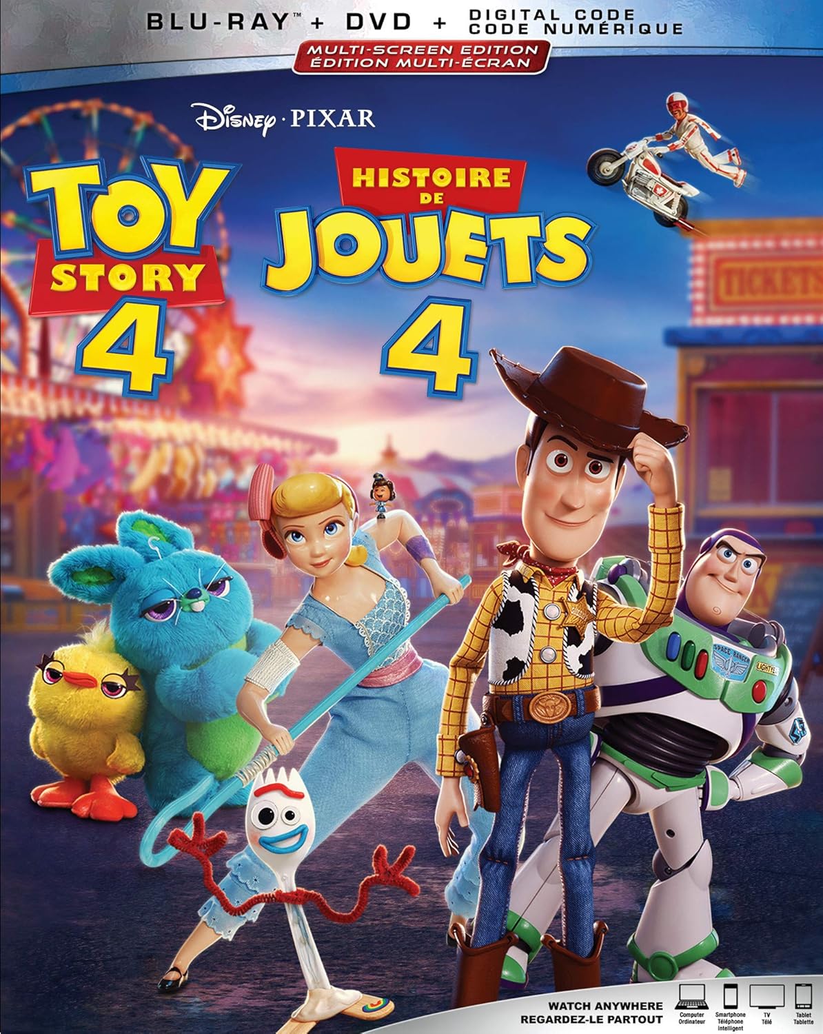 Toy Story 4 (Histoire De Jouets 4) [Blu-ray + DVD + Digital Code] (Bilingual) [2019]