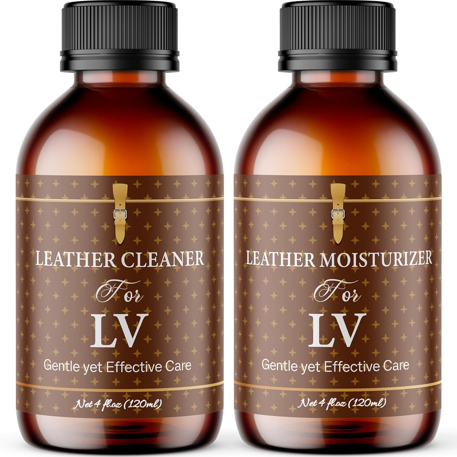 Leather Cleaner & Moisturizer Set for Louis Vuitton, Shine Your Louis Vuitton and Smell New, Gently Soften and Rejuvenate Vachetta Leather, Remove Stains & Cover Minor Scratches for All Luxury Brands
