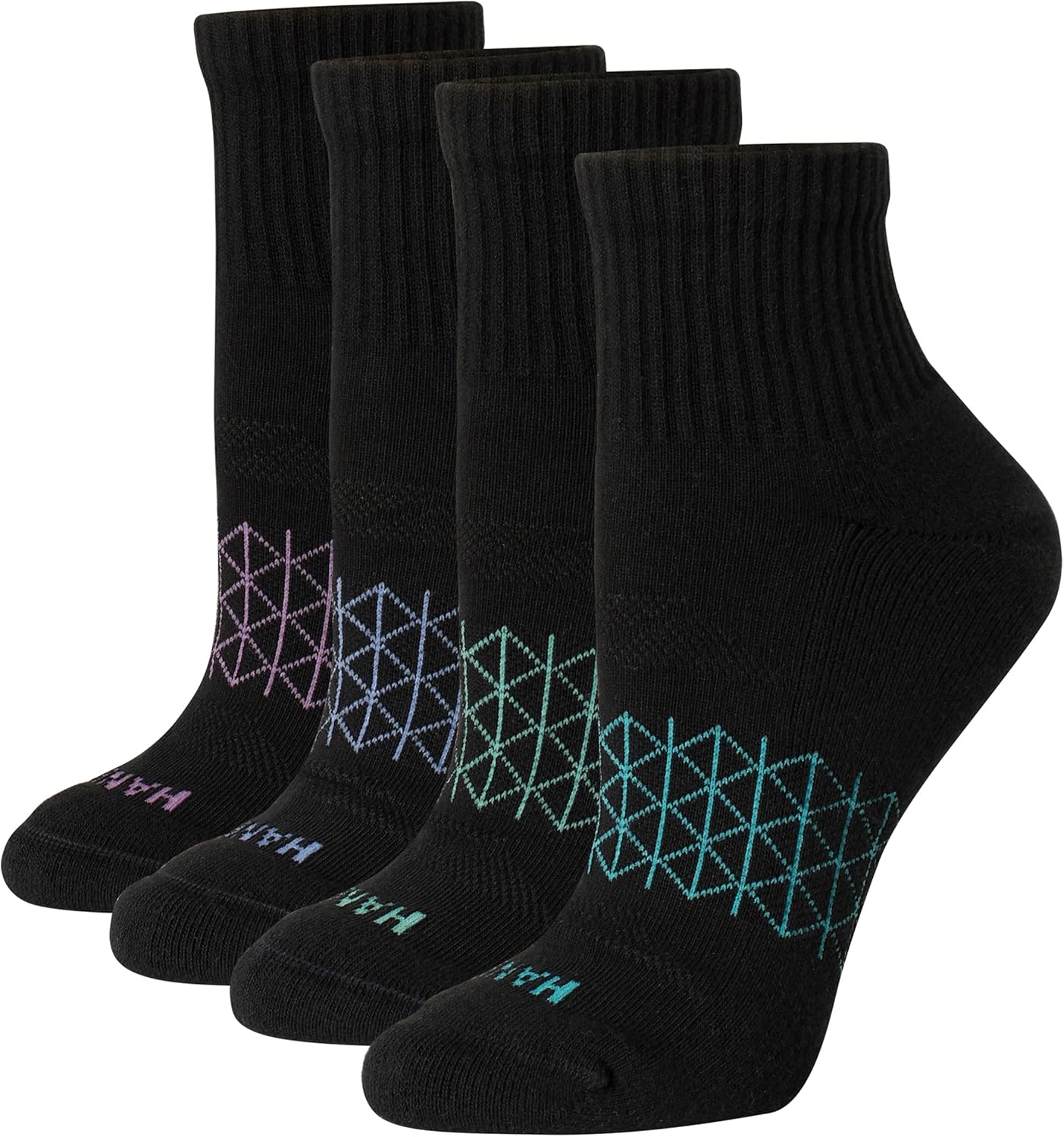 Hanes Women's Socks, 4-pack, Absolute Active Cushioned Moisture-wicking Best Women's Socks, Crew, Ankle and No Show