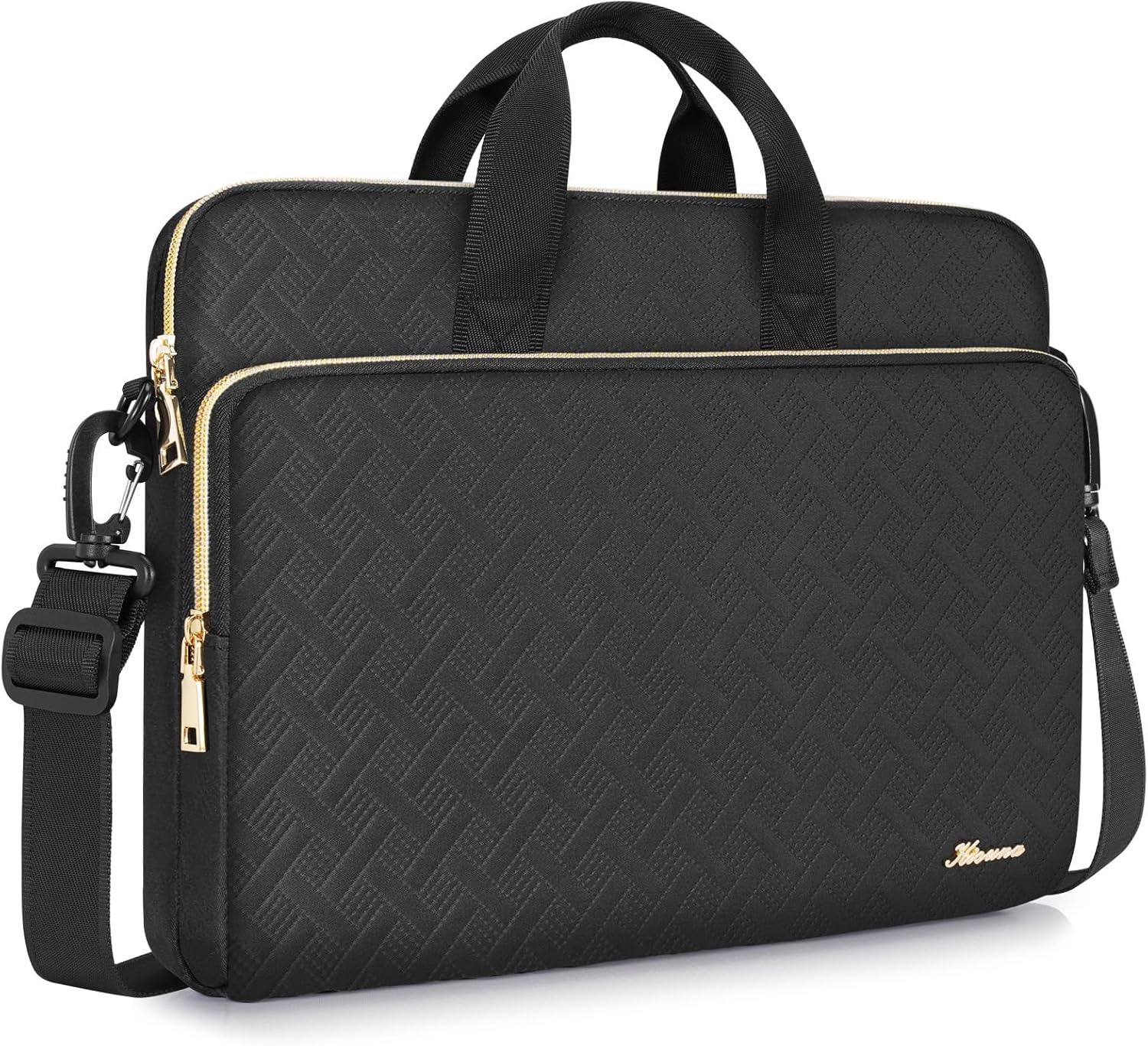 KIZUNA Laptop Sleeve Case 13 Inch Computer Shoulder Bag for 14" MacBook Pro M3 2023/M2 M1 Max /13.6" New MacBook Air M2/14 Lenovo ThinkPad X1 Carbon/Yoga C740 S740 C930/14 IdeaPad Flex 5i, Black