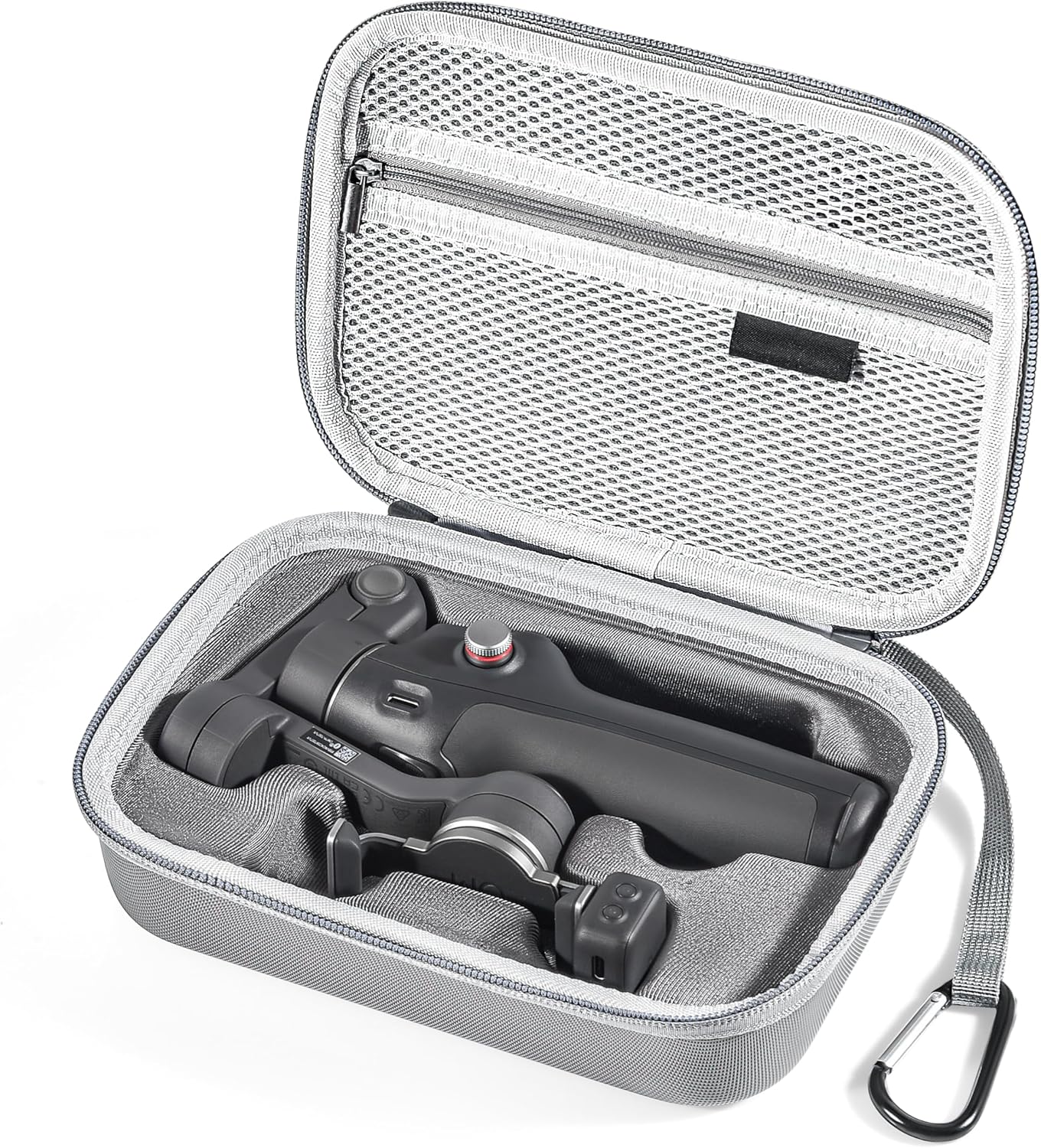Osmo Mobile 8 Case, Leather PU Carrying Case for DJI OM 7P/8 Gimbal Stabilizer Accessories, All-in-one Storage OM 7P/OM8 and Magnetic Phone Camp for Travel & Outdoor Shooting (Nort for OM8P)