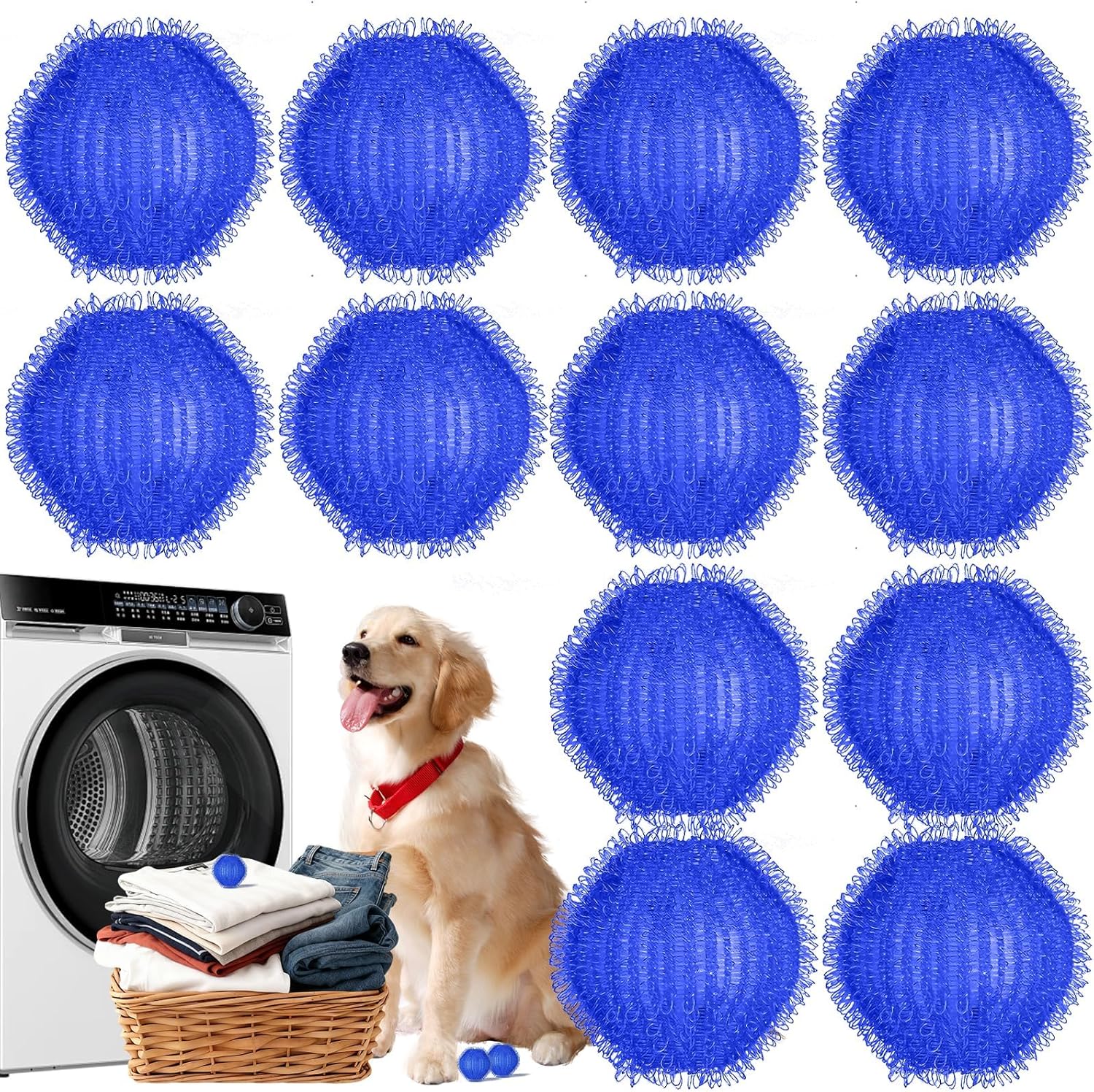 10 PCS Pet Hair Remover for Laundry, Washing Machine Fur Catcher, Effective Cat Dog Laundry Pet Hair Catcher for Clothes, Sheets, Towels, Fleece Blankets, Won’t Damage Fabric-8