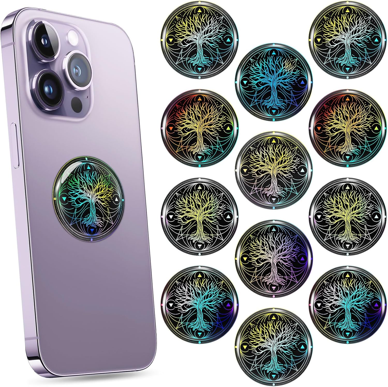 Zonon 18 Pieces Emf Stickers Emf Blocker for Cell Phone Equipment Neutralizers Devices Accessories for Laptops Computers(Mysterious)
