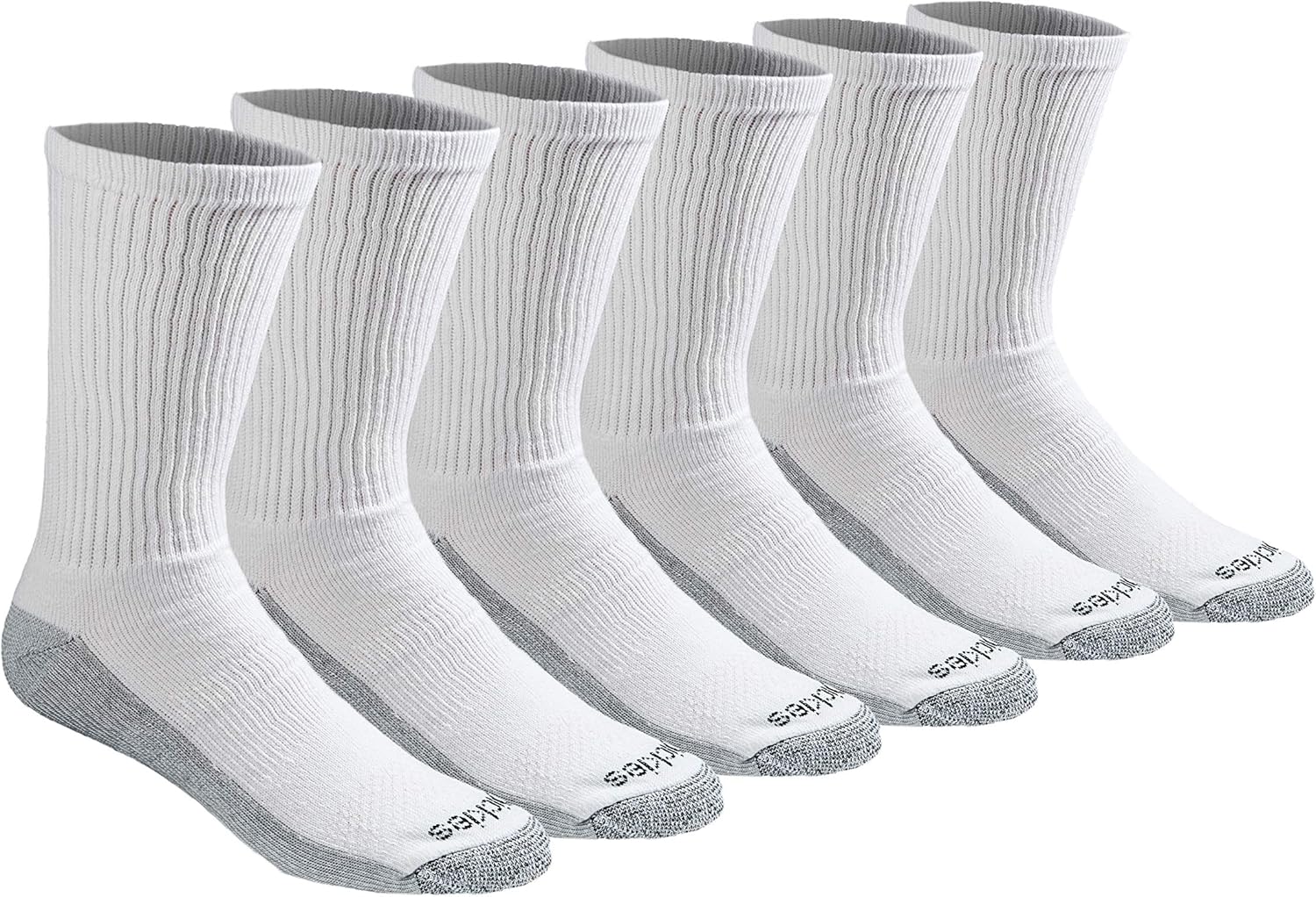 Dickies Men's Dri-tech Original Moisture Control Crew Socks, Available in M-xxl (6, 12, 18 Pairs)