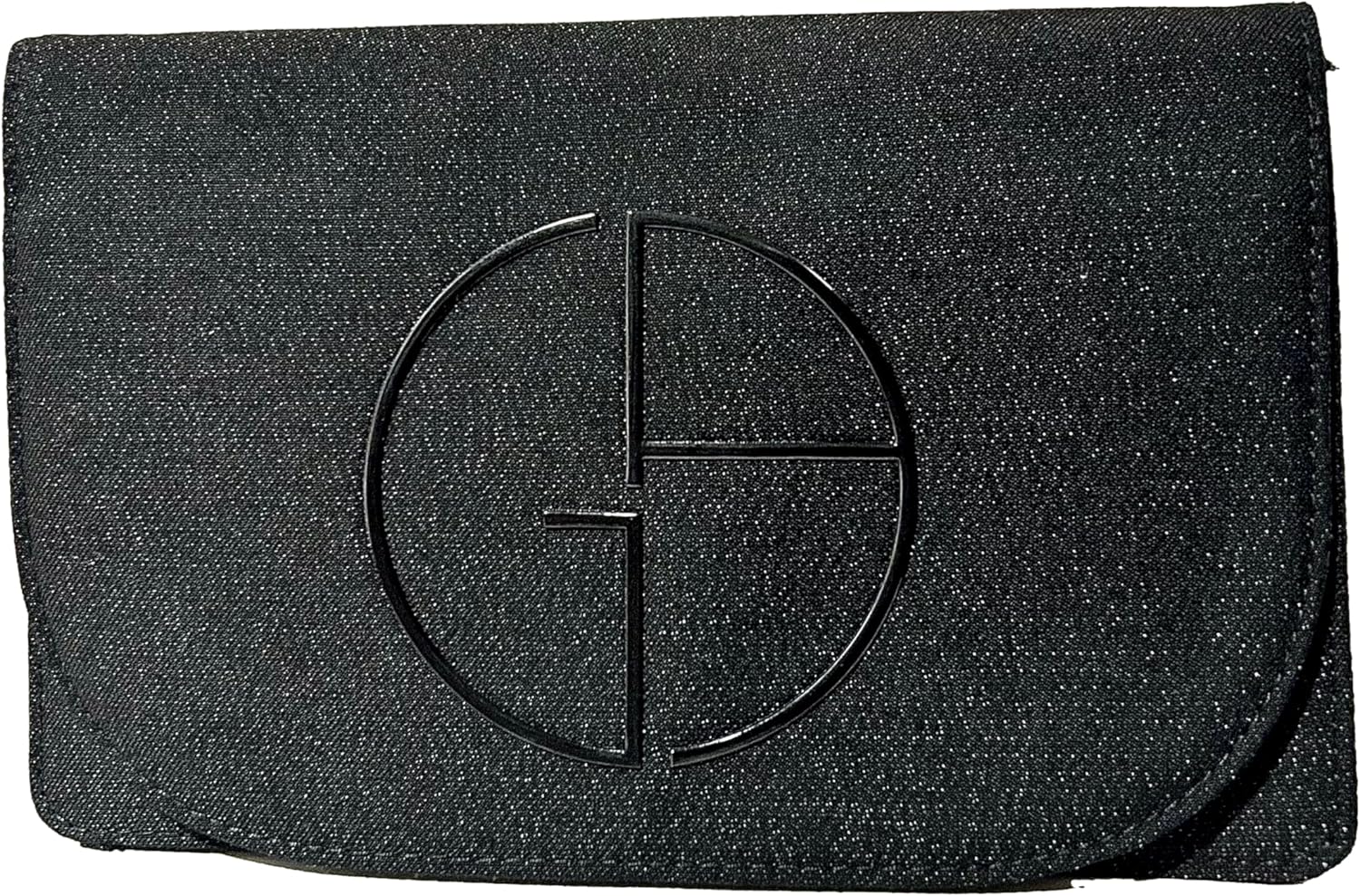 GIORGIO ARMANI Cosmetic BLACK FLAP Zip Clutch Pouch Makeup Bag Fragrance Bag (8.5L X 5H X 2W) - 2239