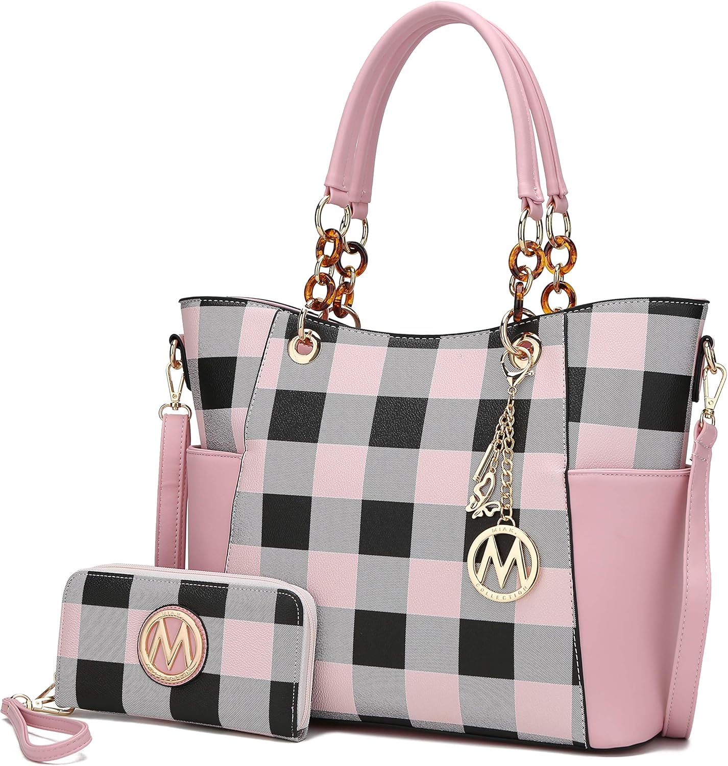 MKF Collection Tote Bag for Women, Handbag Set with Wallet-Top-Handle Bag Vegan Leather Purse by Mia K