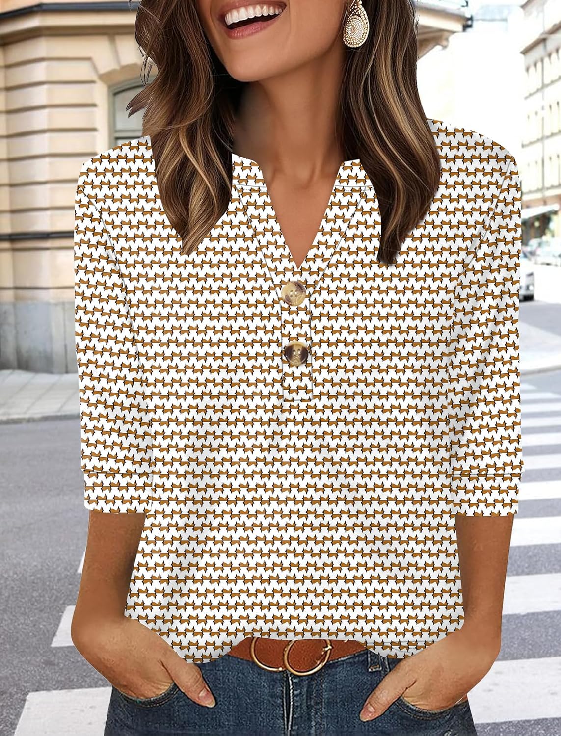 Womens Tops Henley Shirts for Women Fall Fashion 2026 School Outfits for Teachers