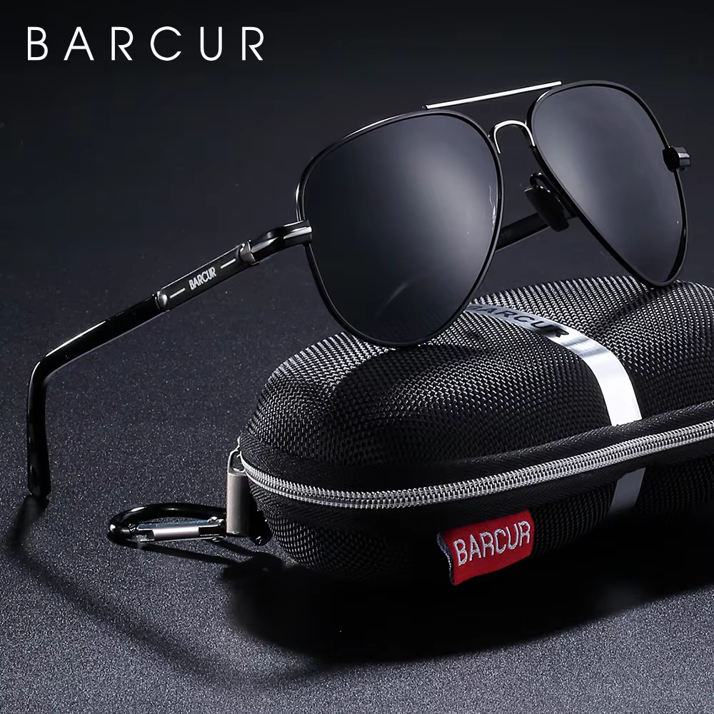 BARCUR Polarized Mens Sunglasses Pilot Sun Glasses for Men accessories Driving Fishing Hiking Eyewear Oculos Gafas De Sol - AliExpress 200000297