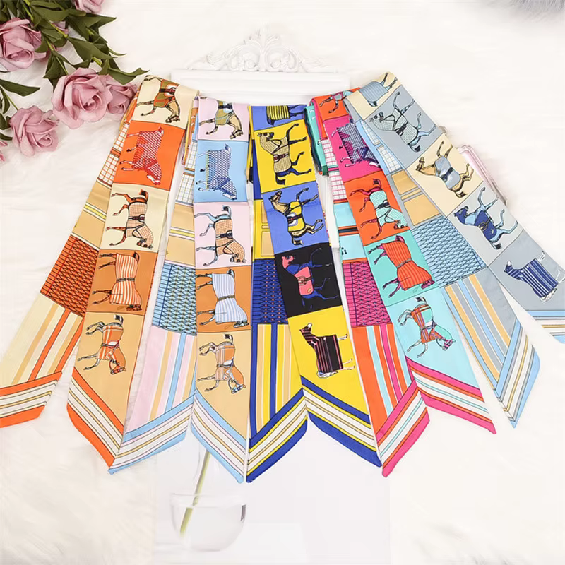 Horse Printing Bag Scarf 2024 New Small Skinny Silk Scarf Women Luxury Brand Foulard Women Tie Fashion Head Scarves For Ladies - AliExpress 200000297