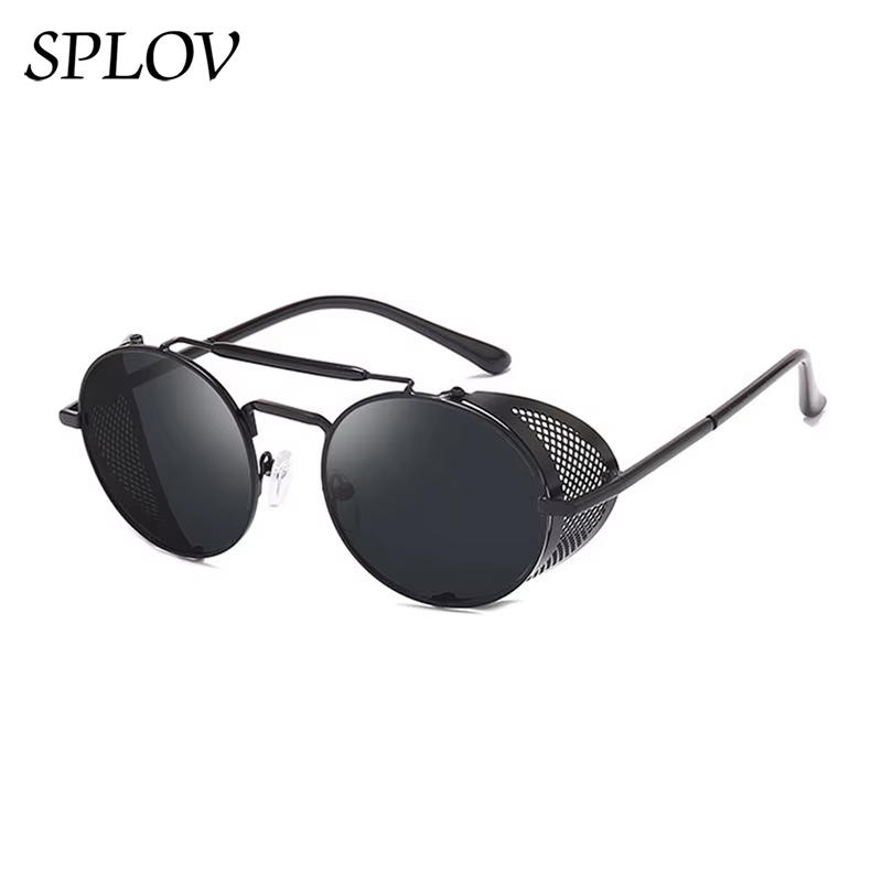 New Steampunk Retro Round Metal Sunglasses Men Women Brand Designer Glasses Metal Shields Shades Oculos De Sol UV400 Eyewear - AliExpress 200000297