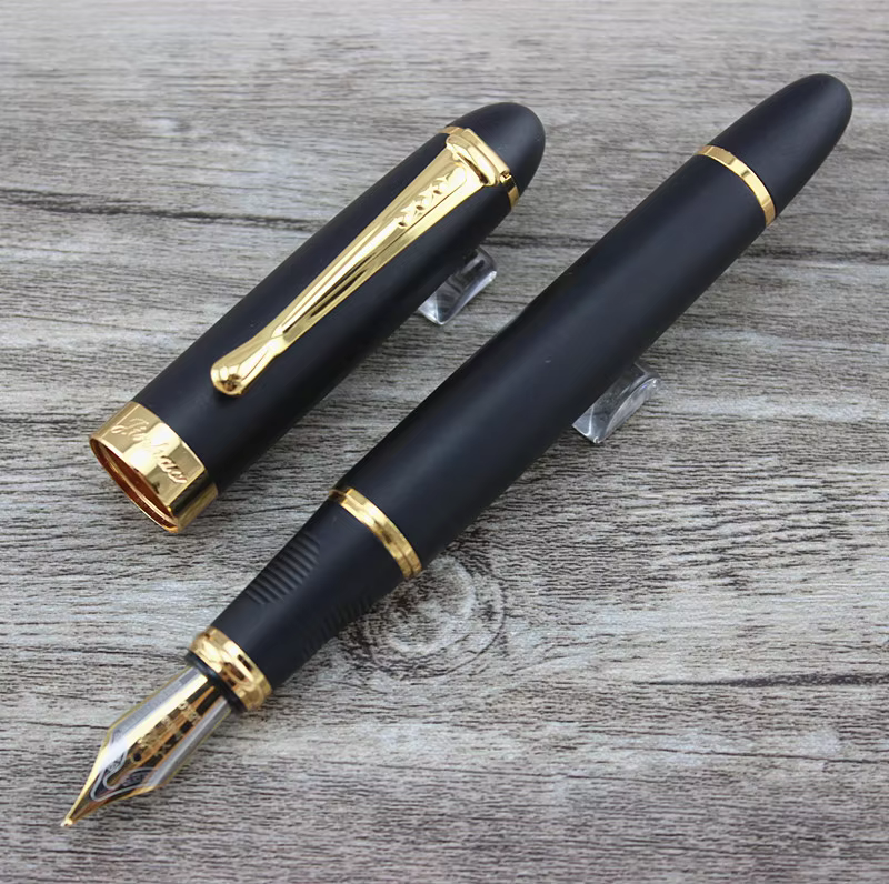 JINHAO X450 FROSTED BLACK AND GOLDEN 0.7mm BROAD NIB FOUNTAIN PEN JINHAO 450 - AliExpress 21