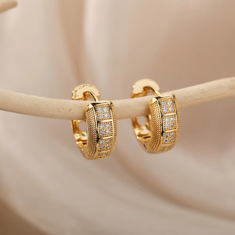 Cubic Zirconia Hoop Earrings For Women Girls Luxury Band Stainless Steel Earrings 2026 Trend Party Jewerly Accessories mujer - AliExpress 36