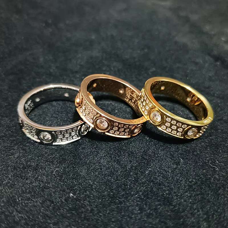 2025 Stainless Steel Ring With Stone full Crystal For Woman Girl woman rings