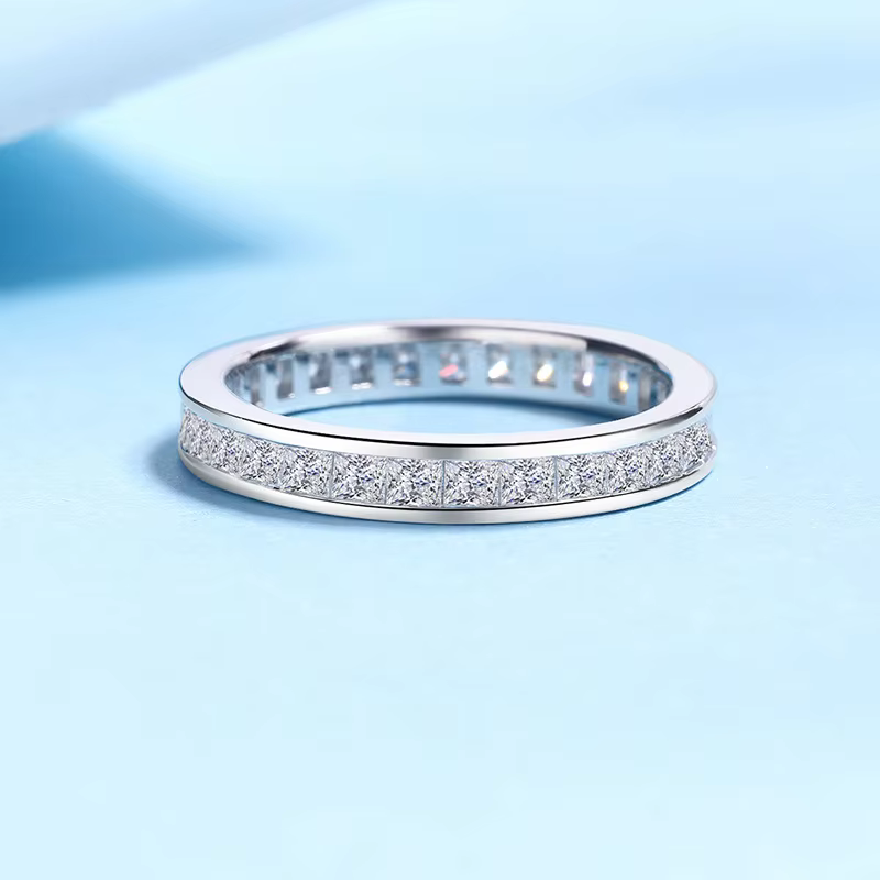 Romantic Choice Square Row Delicate Ring For Women 2.32ct Moissanite PT950 Platinum | Heartfelt pick, perfect festival gift