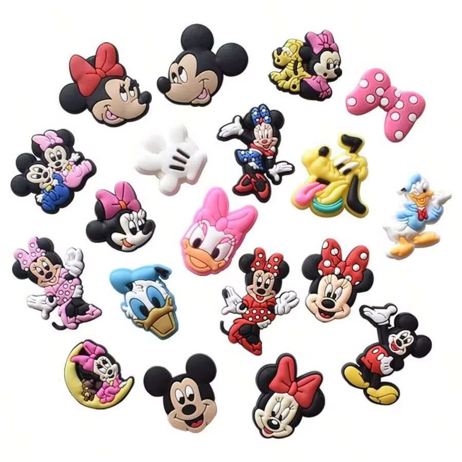 19pcs The Mickey Family Shoe Decorations Shoe Accessories Charms For Clogs Bogg Bag Bubble Slides Sandals - AliExpress 322