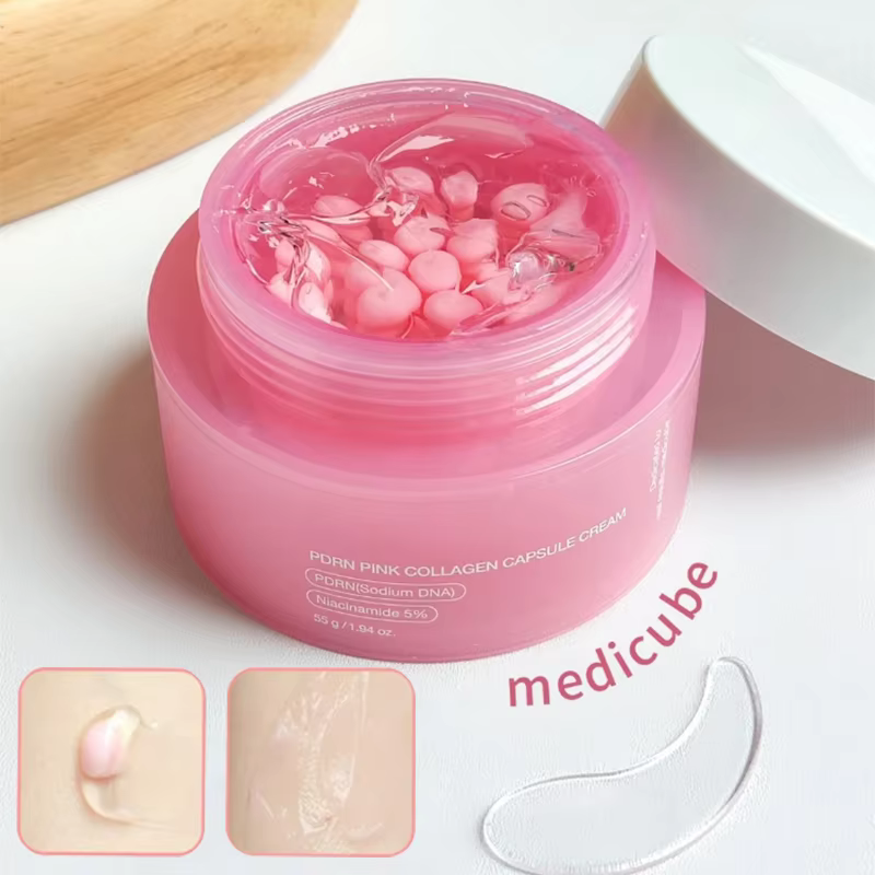 PDRN Pink Collagen Capsule Cream with Niacinamide Cream for Uneven Skin Tone Lightweight Face Moisturizer original korean cream - AliExpress 66