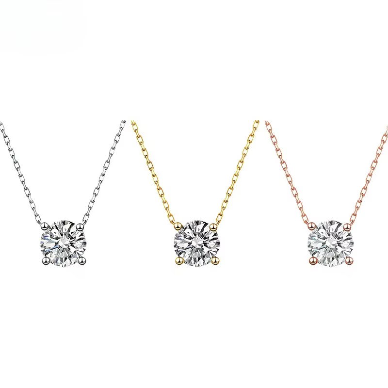 100% Moissanite 925 Sterling Silver Necklace Pendan Classics for Women Exquisite Wedding Jewelry Accessories Fashion Gifts - AliExpress 36