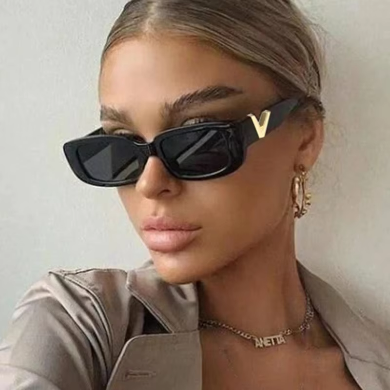 Fashion Cat Eye Sunglasses Luxury V Sun Glasses For Ladies Classic Rectangle Driving Eyewear UV400 - AliExpress 200000297