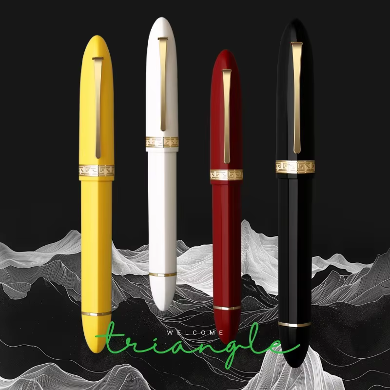 Majohn V60 Triangular Piston Resin Fountain Pen EF/F Nib Ink Writing Pen School Office Business Stationery Supplies Gift Pen - AliExpress 21