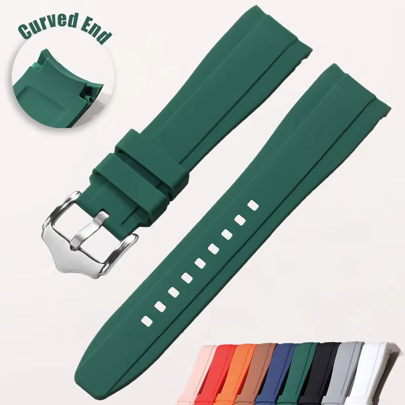 20mm 22mm Rubber Strap High Quality Curved End Silicone Watch Band for Swatch for Omega Moonswatch Bracelet Waterproof Wristband - AliExpress 1511