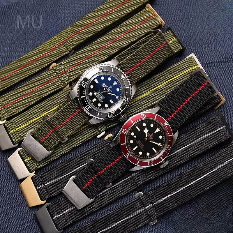 Wear-resistant Elastic Nylon Watch Strap for Rolex Water Ghost Tudor Series 60s French Parachute Bag Strap 18 20 22mm - AliExpress 1511