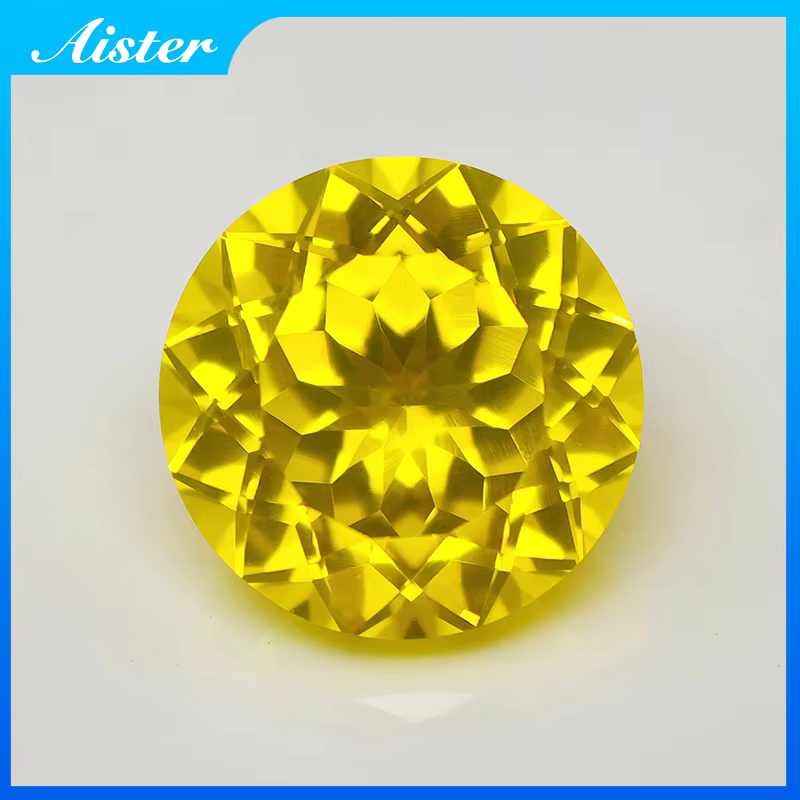 New Canary Yellow Color Yttrium Aluminium Garnet Loose Gemstone Lab Diamonds Round Cut YAG Stones for Jewelry Making - AliExpress 36