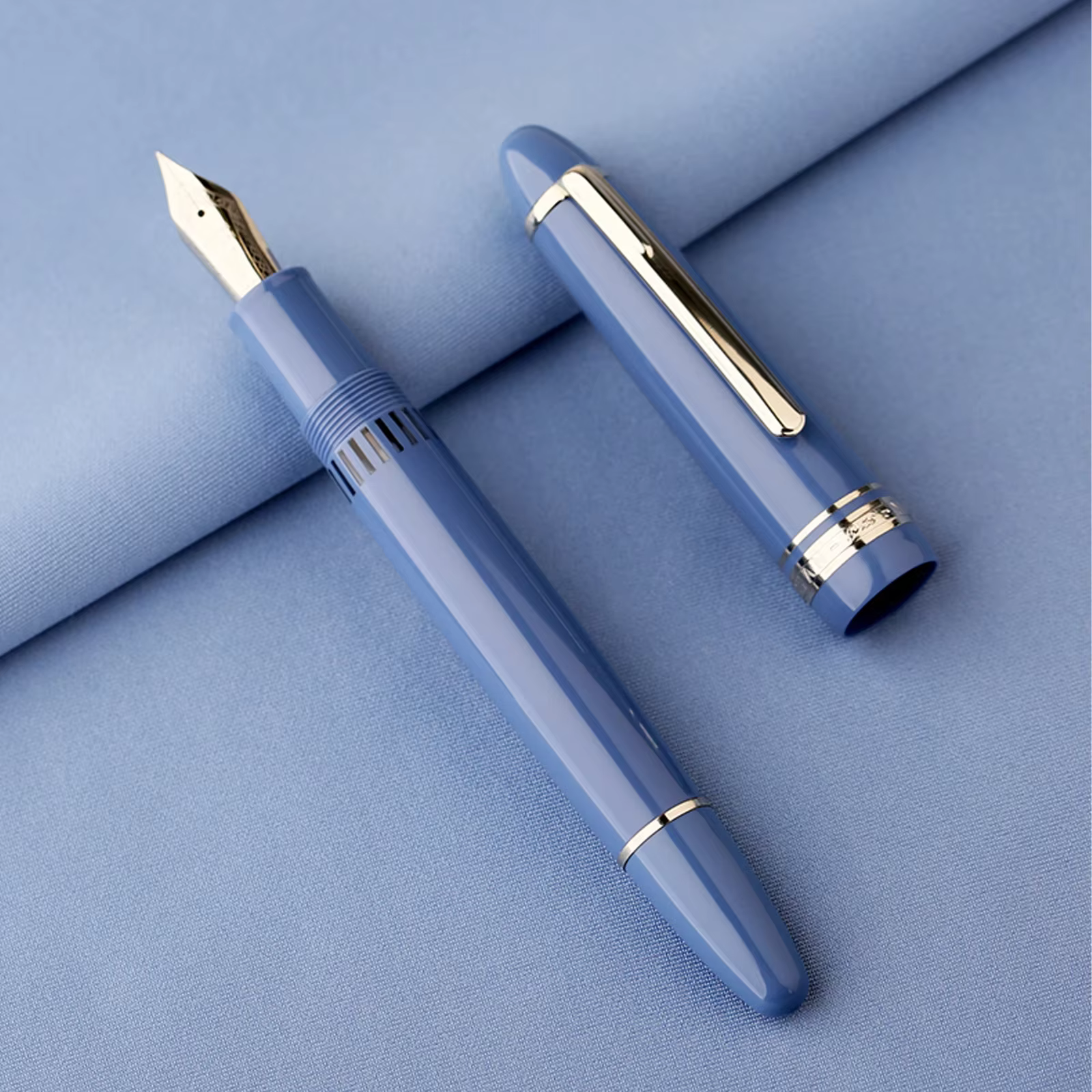 Moonman P136 Fountain pen light blue with metal copper piston inking EF F Nibs office smooth writing pens Stationery supplies - AliExpress 21