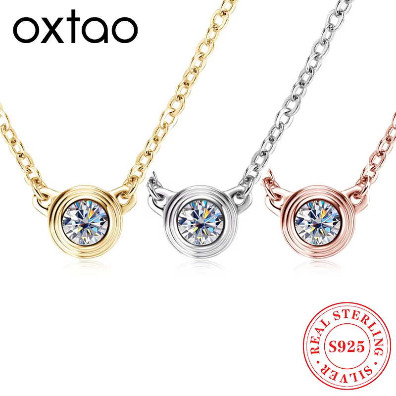 With Certified 3mm Single stone Moissanite Pendant Necklace for Women D Color Sparkling Classic Lab Diamon Pendant Silver 925 - AliExpress 36