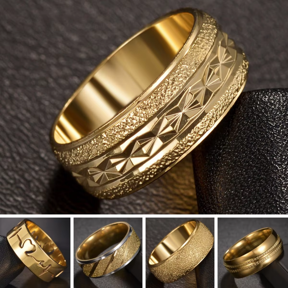 316L Stainless Steel High Quality Ring Simple Matte Fashion Men Wedding Rings Finger Engagement Gift For Women Jewelry - AliExpress 36