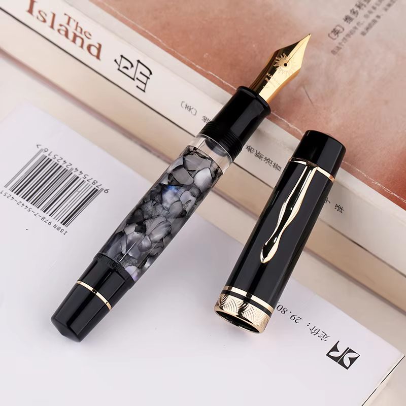 MAJOHN P139 Piston Resin Fountain Pen  #6, #8 EF/F/M Nib, All Brass Piston System Large Capacity Ink Writing Gift Pen - AliExpress 21
