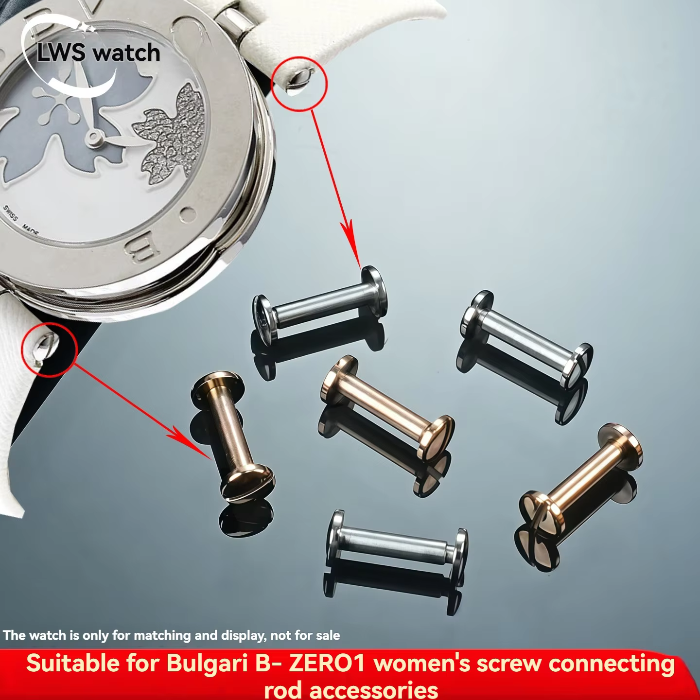 Watch Screw Connection Rod Replacement Part Compatible with BVLGARI B-ZERO1 Women's Watch Screw Connection Rod