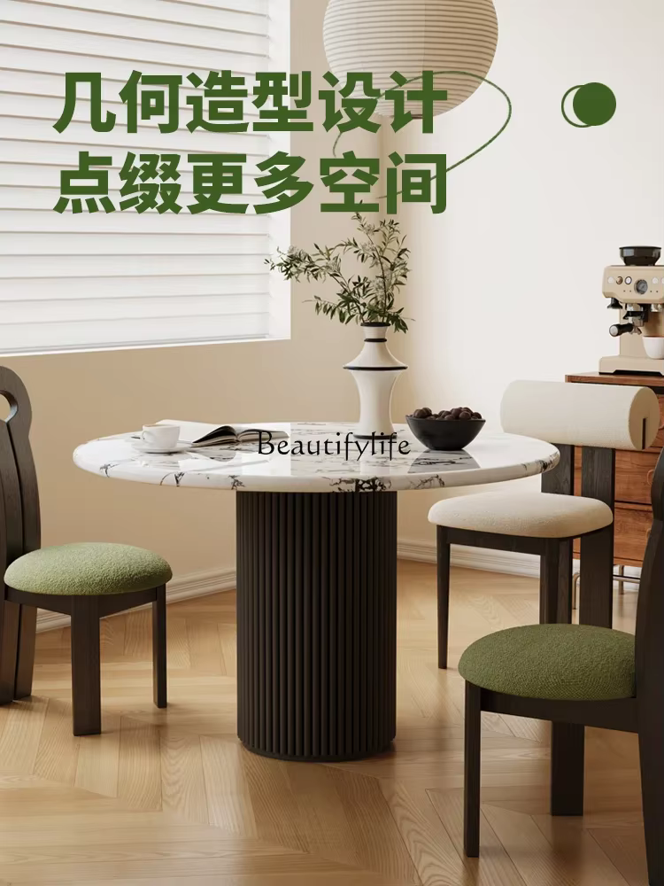 yj21 yj31 Bvlgari Small Apartment Dining Table Living Room High-End Modern Simple Round Shape - AliExpress 1503