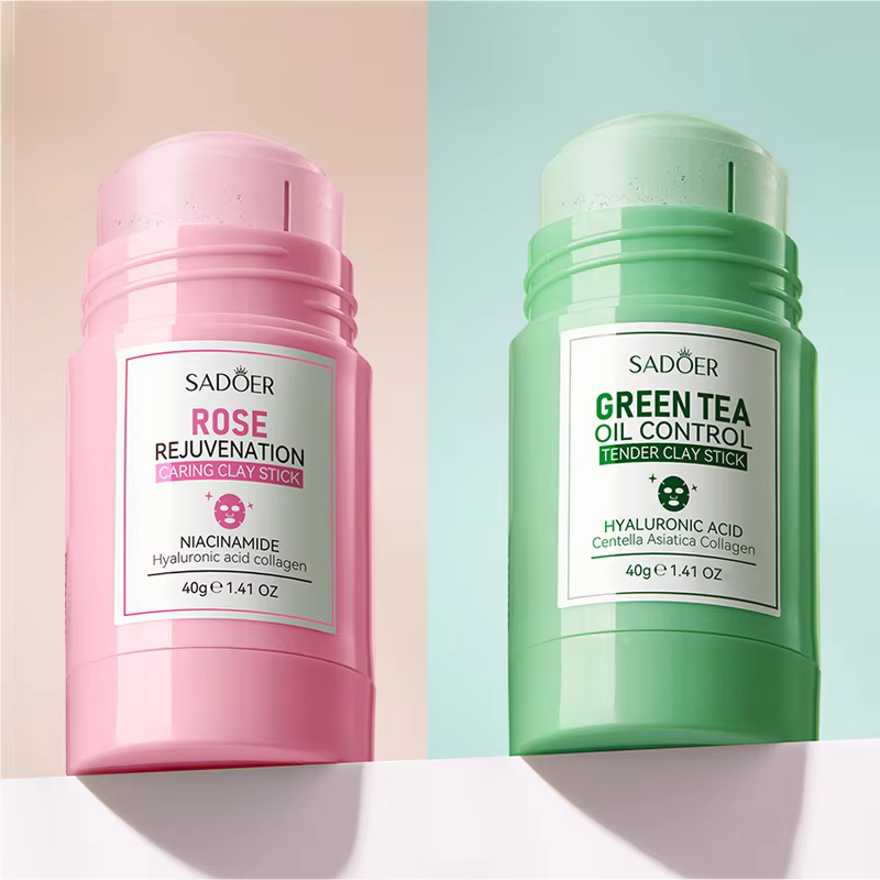SADOER Green Tea Rose Mud Face Mask Stick Clay Facial Masks Moisturizing Remove Blackhead Anti-aging Facial Cleansing Mud Masks - AliExpress 66