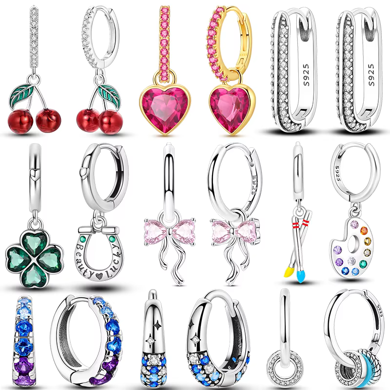Women Hoop Earrings 2025New 925 Sterling Silver Sweet Cherry Earring Wedding Engagement For Girlfriend Wife Birthday Gift - AliExpress 36