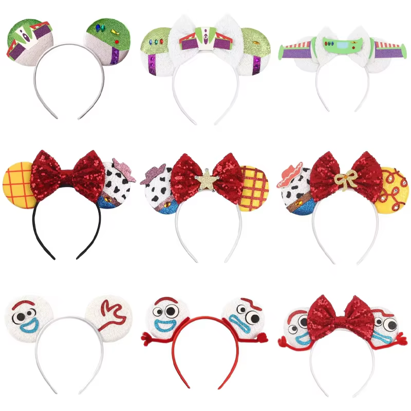Mickey Mouse Headband Pixar Toy Story Hair Accessories Women Woody Buzz Lightyear Headbands for Girls Ears Alien Head band Kids - AliExpress 200000297