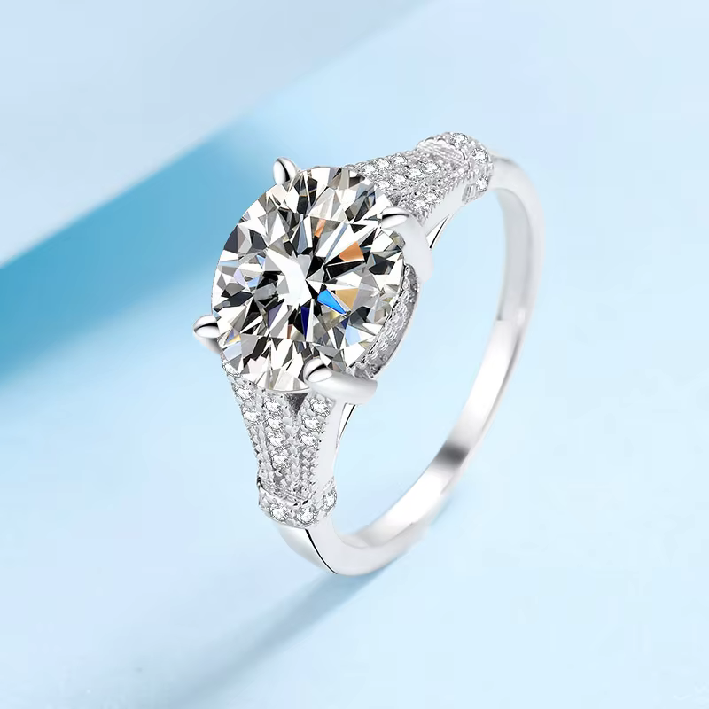 Simple Grand Pigeon Egg Ring For Women 3ct Moissanite PT950 Platinum | Full of aura, classic & timeless