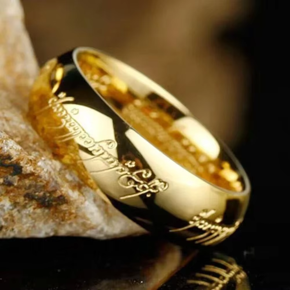 Language Rings for Unisex Fashion Accessories Stainless Steel Jewelry