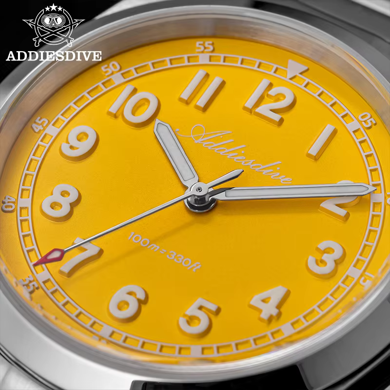 ADDIESDIVE Luxury Quartz Wristwatch Waterproof BGW9 Luminous Men Watch Sapphire Glass Leisure AD2521 Stainless Steel Watch