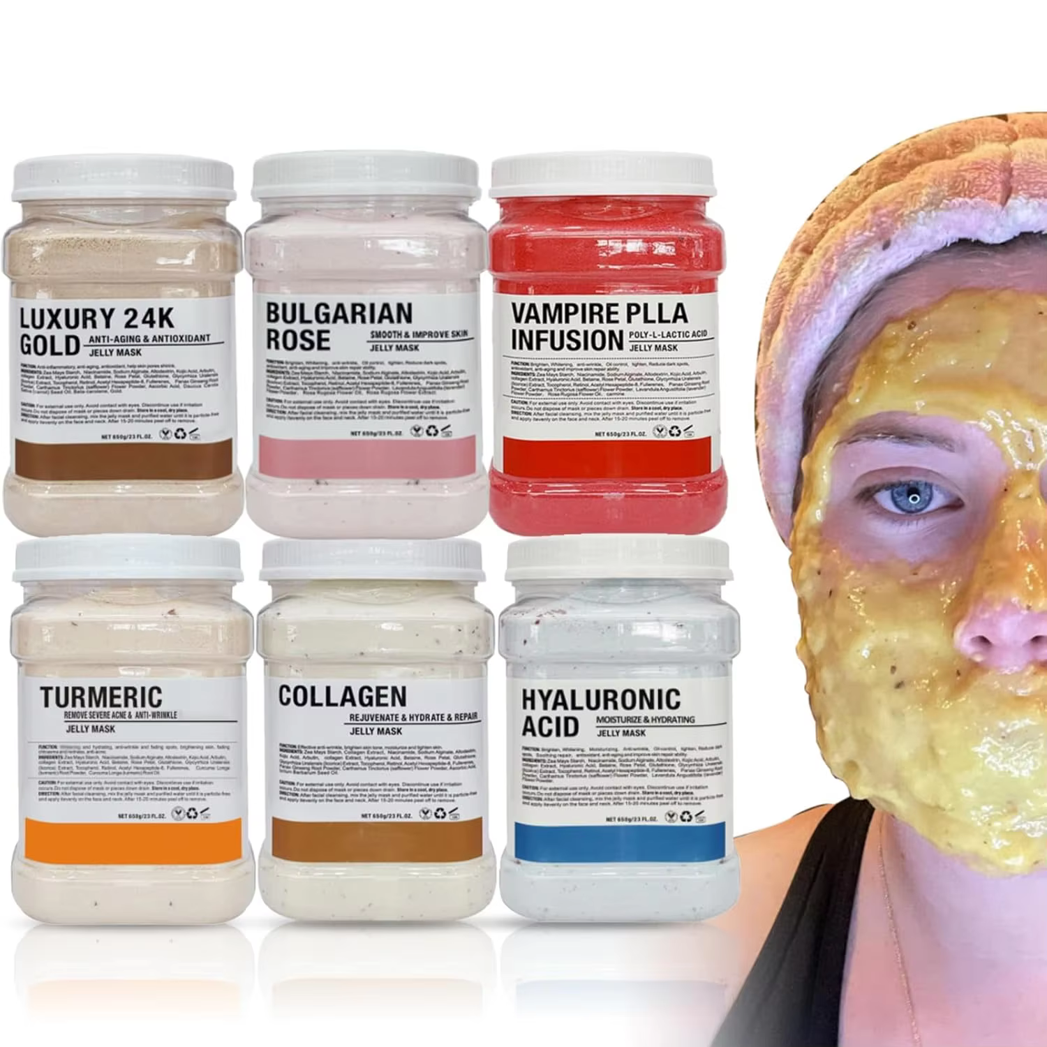 6PCS Jelly Mask Powder Wholesale 650G Professional  Masks Beauty Salon Use Facial Skin Care Products - AliExpress 66